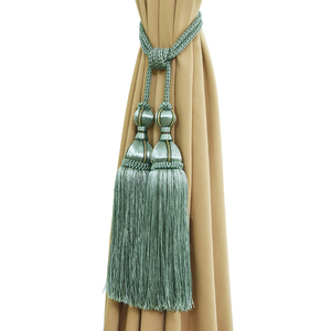 Suporte de cortina para trás, acessório de tieback com borla, suporte de bola