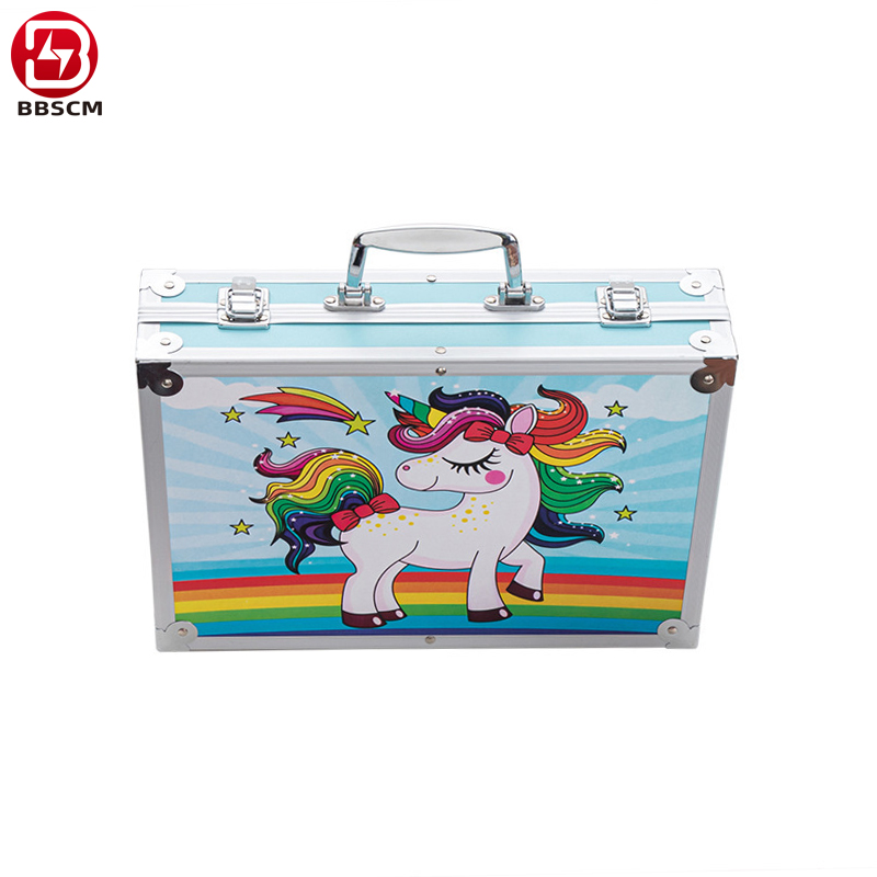 Boîte en aluminium 145 pinceaux cheval bleu-double couche