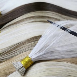 Factory Price 12A Italian Keratin Glue Pre-Bonded Hair Extensions <strong>Top</strong> Salon Quality Remy Hair Dyed I <strong>Tip</strong> Flat Nail Extension