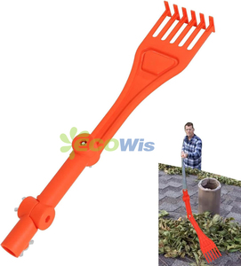 迷你耙子去除屋顶和排水沟清洁工具花园手耙的叶子和树枝