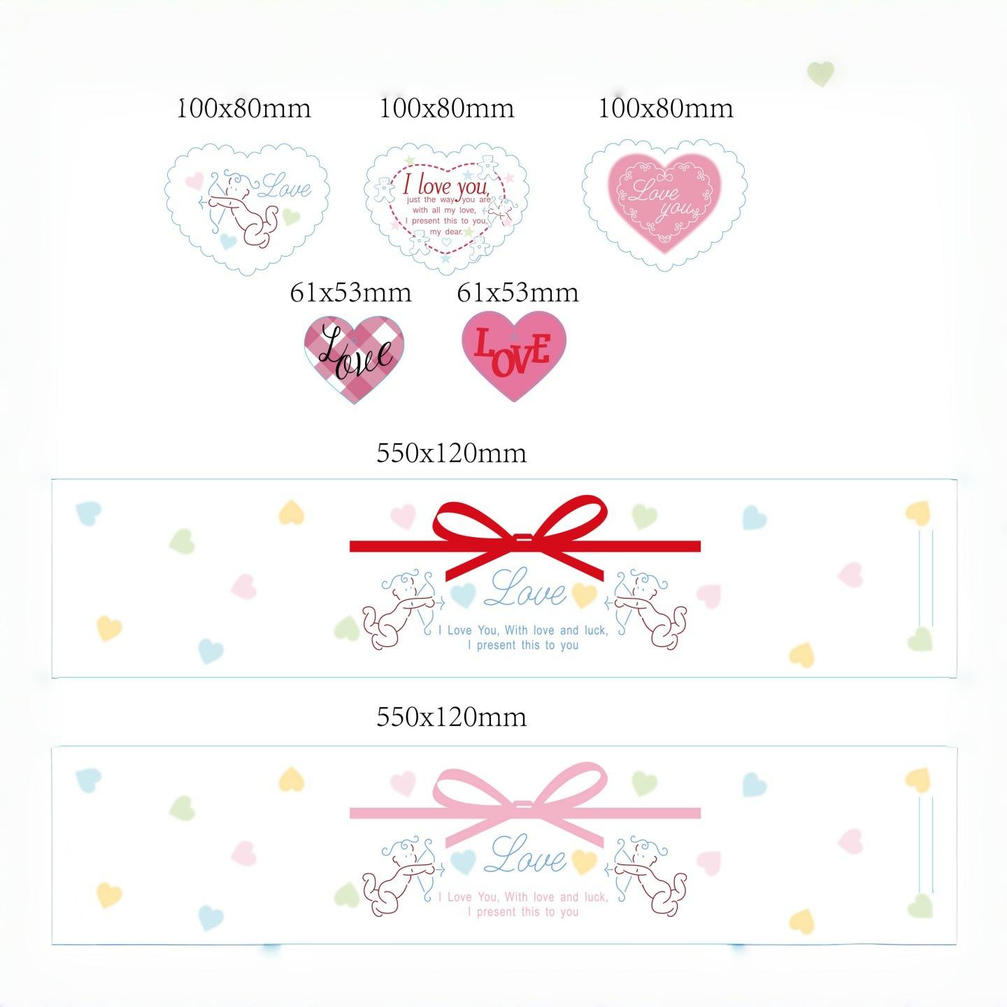 โบว์ไทสีชมพู 5 ชิ้น (ขนาด 12*55 ซม.), กระดาษการ์ดขาว 250 กรัม