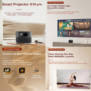 Último G20 DLP Android11 Smart 3D 4K pantalla TV Box portátil MIni incorporado 22500mAh batería 1080P proyector para aula - Product Image 4