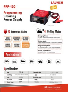 Per il lancio PFP-100 Auto stabilizzatore di tensione per veicoli programmazione ECU stabilizzatore per autoveicoli caricabatteria programmatore di potenza Flash - Product Image 6