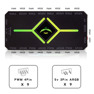 QiuzAim ARGB Controller telecomando Wireless 5 v3 Pin Shenguang sincrono PWM 4Pin Computer Desktop telaio Fan Hub RGB - Product Image 2