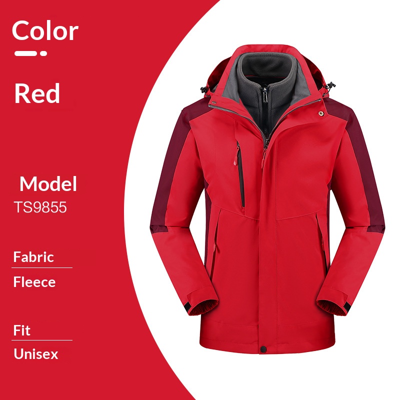 Polaire 3-en-1 rouge Ts9855