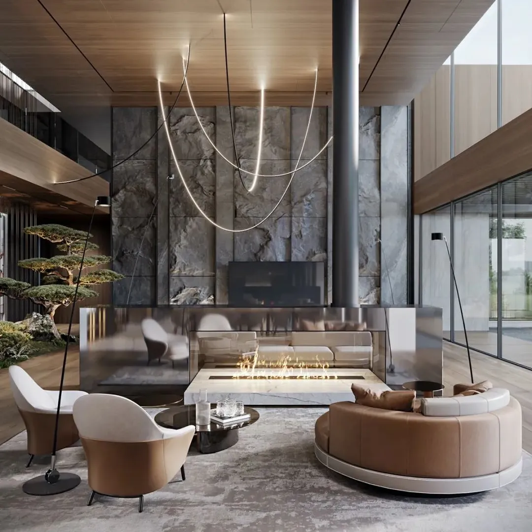 Sanhai Modern Advance Luxury Villa Interior Design Service architettura personalizzata professionale Rendering 3D planimal Plan