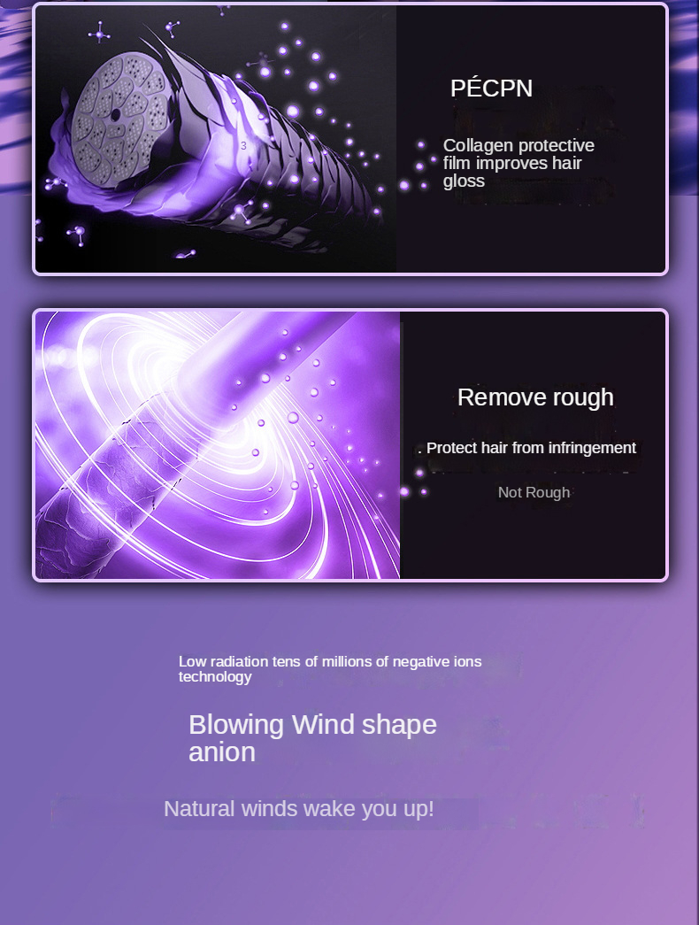 2021 Hot Selling Leafless Professional Bid Wind Quick Low Noise Dry Private Diffuser Ion Hair Processor Dryer for home salon