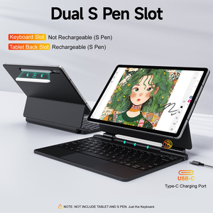 Teclado inalámbrico suave y delicado de tamaño personalizado para Samsung Tab Fundas y estuches para tabletas de 12,4 pulgadas con teclas de acceso directo - Product Image 5