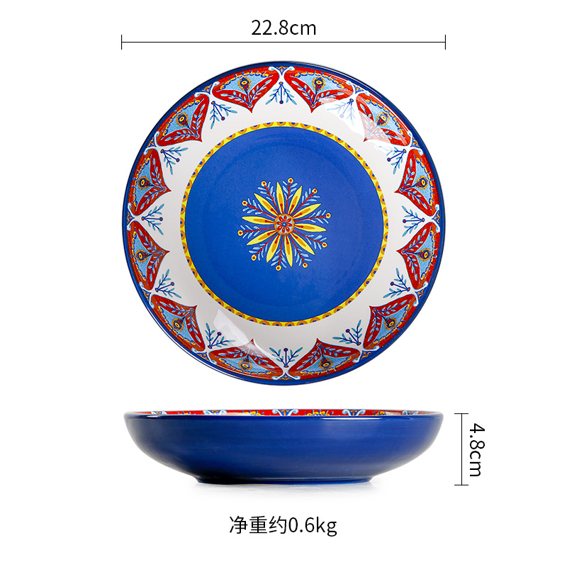Red celebration 9 inch deep plate