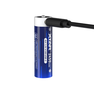 סוללה USB-C xtar 1.5v <span class=keywords><strong>aa</strong></span> ליתיום 4100mwh/2450mah עם מחוון מתח נמוך