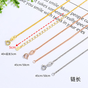 สร้อยคอโซ่925ทำด้วยมือจากอิตาลีสำหรับผู้หญิงสร้อยคอแฟชั่นเรียบง่าย