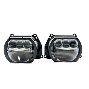 Süper parlak 80w Led kare Lens projektör 3 inç Bi Led projektör Lens lazer Bi led projektör sarı ışık sis farları - Product Image 4