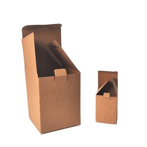 Cosmetic 7x7x9 cm <strong>No</strong> Logo Printed Skincare <strong>Product</strong> Boxes Kraft Cosmetic Paper Eco-friendly <strong>No</strong> Lamination Strong Bottom Box - Product Image 5