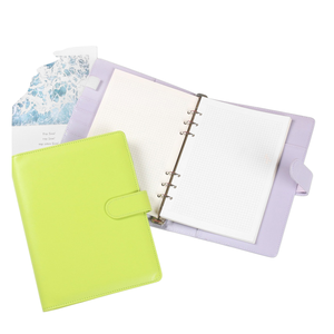 2026 Planer Pu Leder 6 Ringe Lose blatt Binder <span class=keywords><strong>Notebook</strong></span> Anpassen 6 Ringe Binder Agenda Organizer Anpassen Ordner Briefpapier