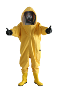 Combinaison PVC lourde de sécurité de protection chimique étanche au gaz - Product Image 2