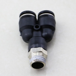 PX PYB BSP M5 1/8 “1/4” 3/8 “1/2” 三向空气压缩机配件y型气动连接器3向y管配件 - Product Image 3