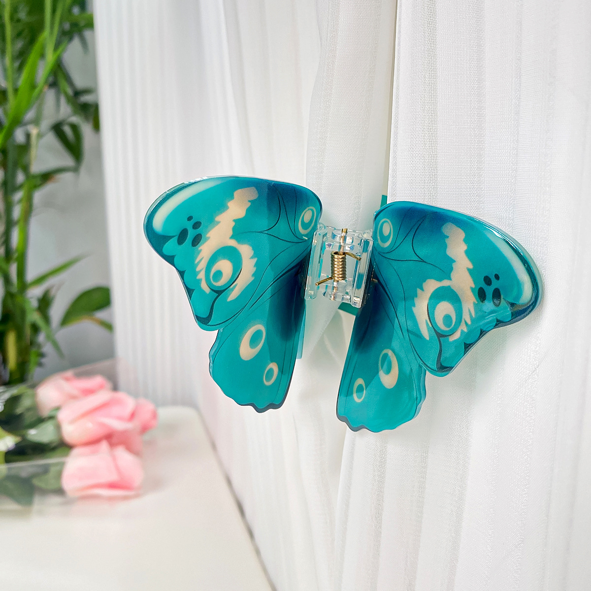 Papillon morpho bleu 11 cm