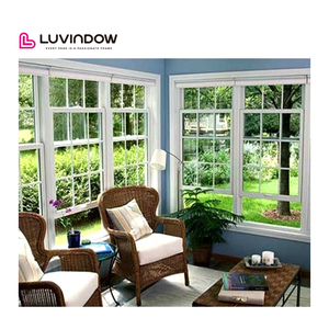 Luvindow Free Design Schall dichtes doppelt hängendes schwarzes Aluminium fenster Energie wirksam mit allen Farben Aluminium legierung rahmen - Product Image 4