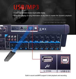 DX-16 dijital mikser konsolu ses profesyonel ses karıştırma DJ ses USB kaydedici kablosuz kontrol dijital canlı mikser konsolu - Product Image 4