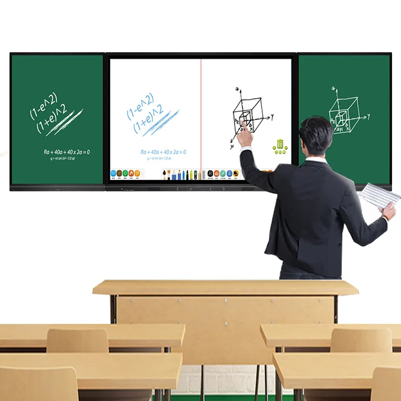 55 65 75 86 98 inç akıllı tahta Ir interaktif beyaz tahta sınıf için 4k elektronik Lcd dokunmatik Tv