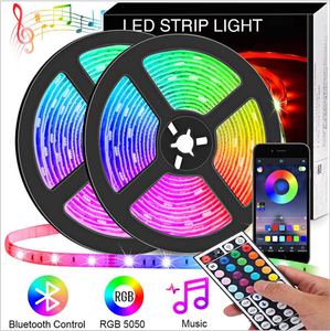 แอปควบคุม BT เพลงนำแถบ SMD 5050 30 Led/meter 5เมตรชุดควบคุมเสียงสมาร์ทนำแถบ RGB 16ล้านเปลี่ยนสี - Product Image 6