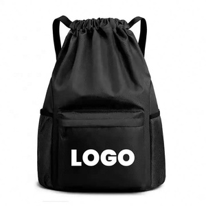 Stock limitado disponible Mochilas de cuerda de nylon personalizadas Bolsa con cordón con multicolor - Product Image 3