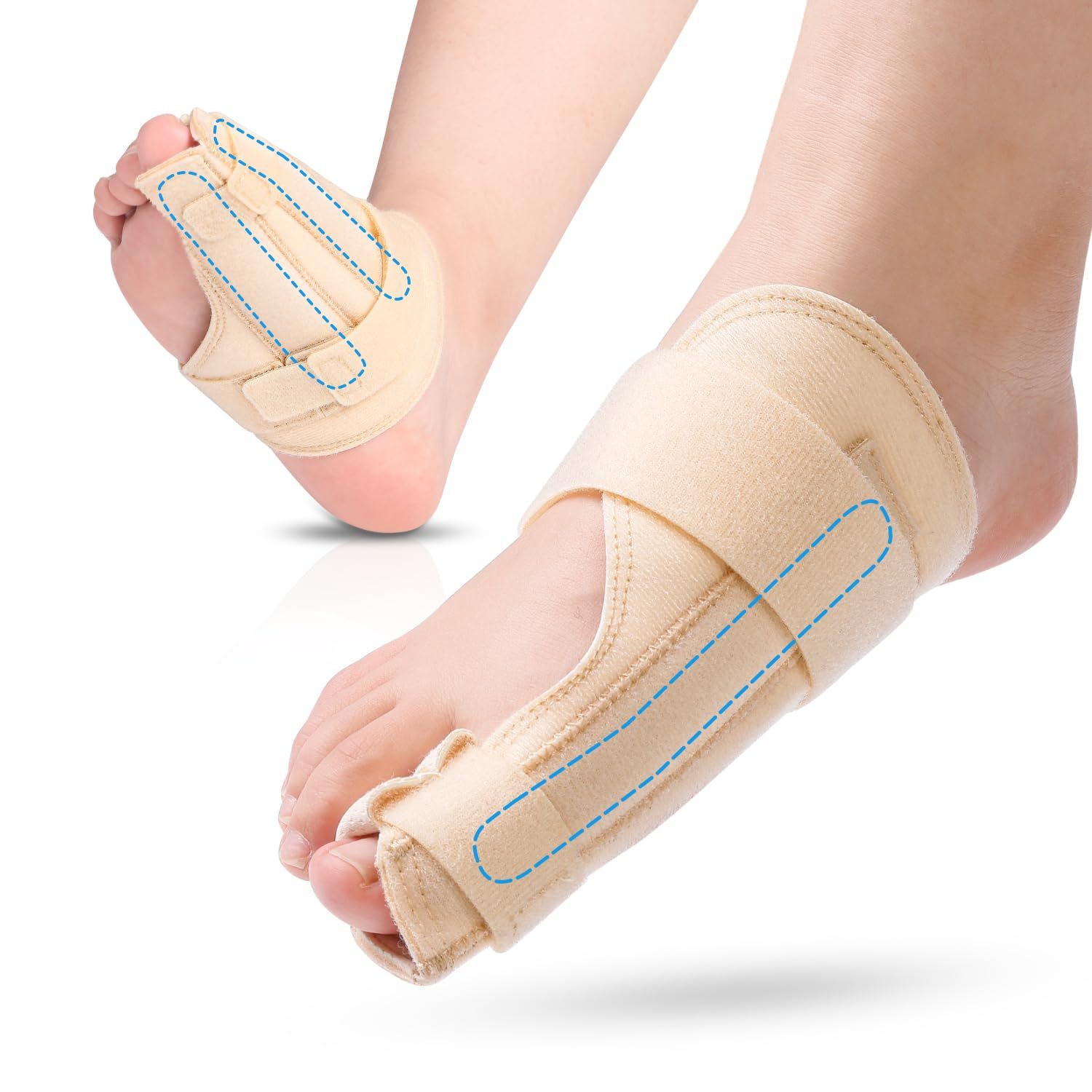 Beige-Pied droit