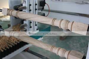 Gambe per mobili a doppio asse colonne per scale mazze da Baseball lavorazione del legno Cnc tornitura e taglio del legno prezzo del tornio - Product Image 6