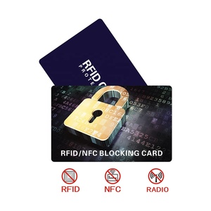 2021自定义标志塑料Pvc Nfc 13.56借记卡银行信用卡保护器防扫描信号Rfid阻挡卡与芯片 - Product Image 5