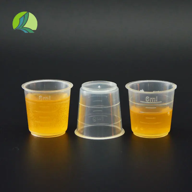 Bouteille de collecte de liquides en plastique transparent de haute qualité de 6ml PP tasse d'échantillon d'urine de vente directe avec impression de logo personnalisé