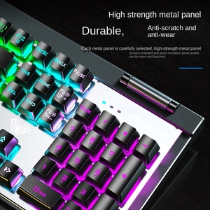 AULA T610 Wiederauf ladbarer drahtloser RGB-Tastatur-und Mausset mit Hintergrund beleuchtung Gaming Office Desktop-Laptop mit Metall funktion
