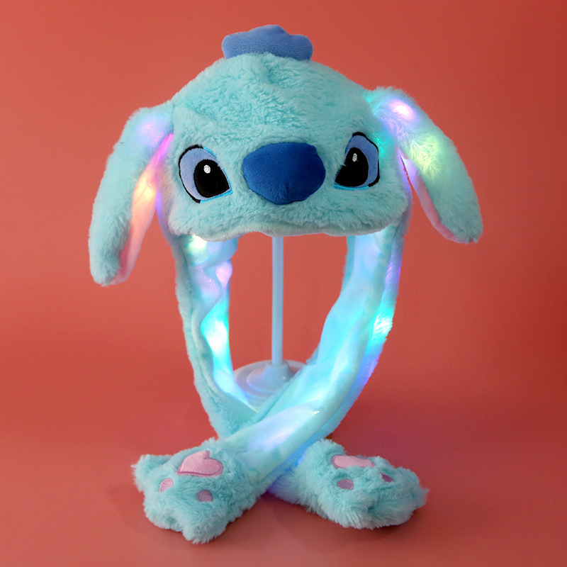 Bonnet à points lumineux-rose bleu aléatoire