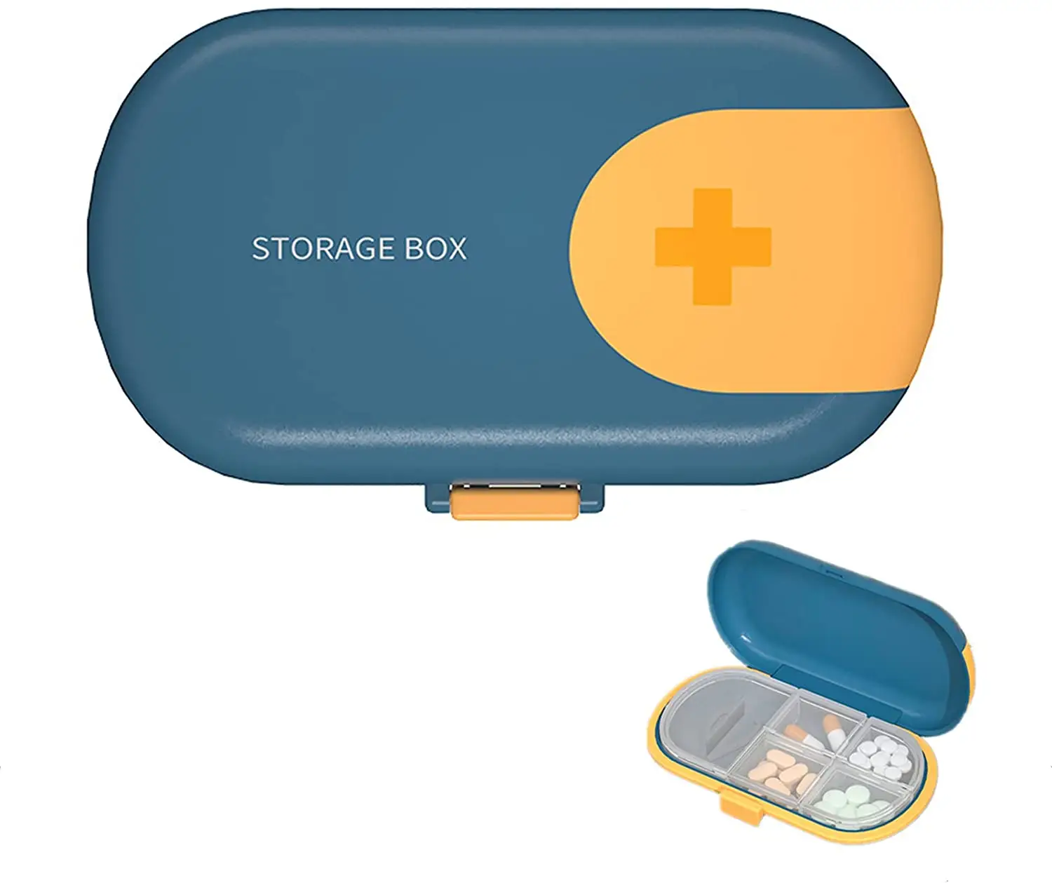 Du Lịch Xách Tay Lớn 7 Ngày Dung Lượng Lưu Trữ Box Mini Box Thuốc Pill Tablet Cutter Splitter Nhựa Pill Box