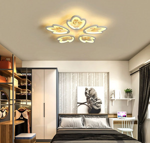Modern Minimalist Indoor Living Room Dimmable Ceiling Light Elegant Different Flower Shape <strong>Designer</strong> <strong>Led</strong> Ceiling Lamp - Product Image 2