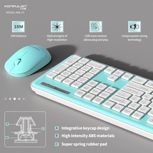 Juego de teclado y ratón inalámbrico ergonómico en forma de chocolate de calidad superior con batería reemplazable - Product Image 5