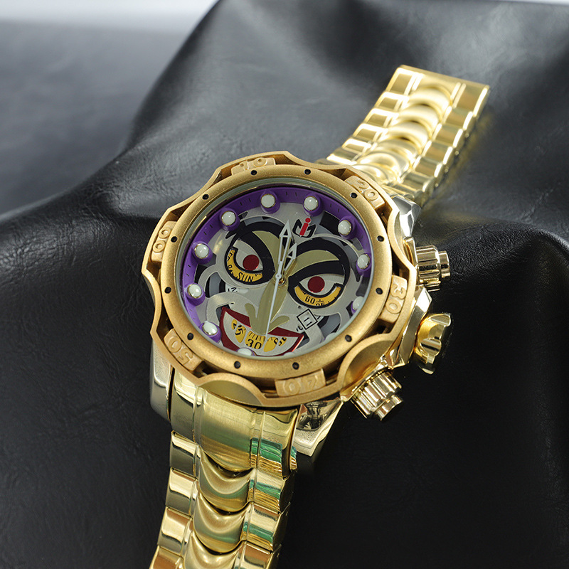 Clown golden shell white face