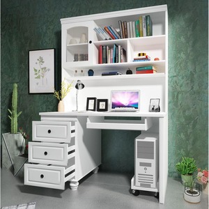 Mesa de ordenador de escritorio, con estantería, mesa de estudio - Product Image 3
