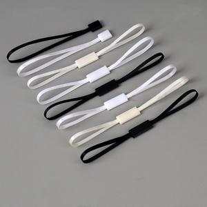 Etiquetas de entrega de cuerdas de nailon para cerrar, sello de plástico, etiqueta colgante, cuerda de bucle, cinta de satén para ropa, cuerdas para etiquetas colgantes - Product Image 1