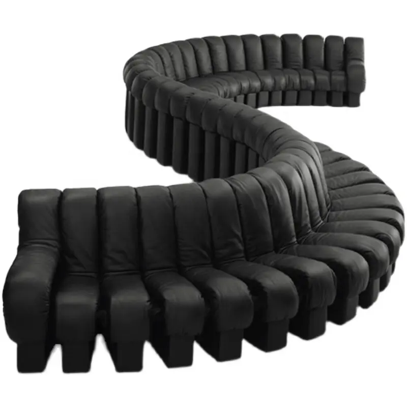 De Sede DS-600 sofá em forma de cobra combinação modular de móveis extensível sofá com seções de lagarta grátis
