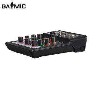Miniconsola mezcladora de audio usb de 4 canales, interfaz para instrumento musical, micrófono de grabación - Product Image 3