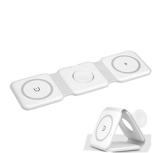 Three-in-<strong>One</strong> Magnetic Wireless <strong>Charger</strong> for Mobile Phone Headset Watch-Expansive Desktop Folding Electric Device - Product Image 1