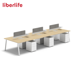 Muebles modernos Escritorio para empleados Estación DE TRABAJO PC Computadora Mesa de oficina de trabajo en equipo de dos asientos - Product Image 6