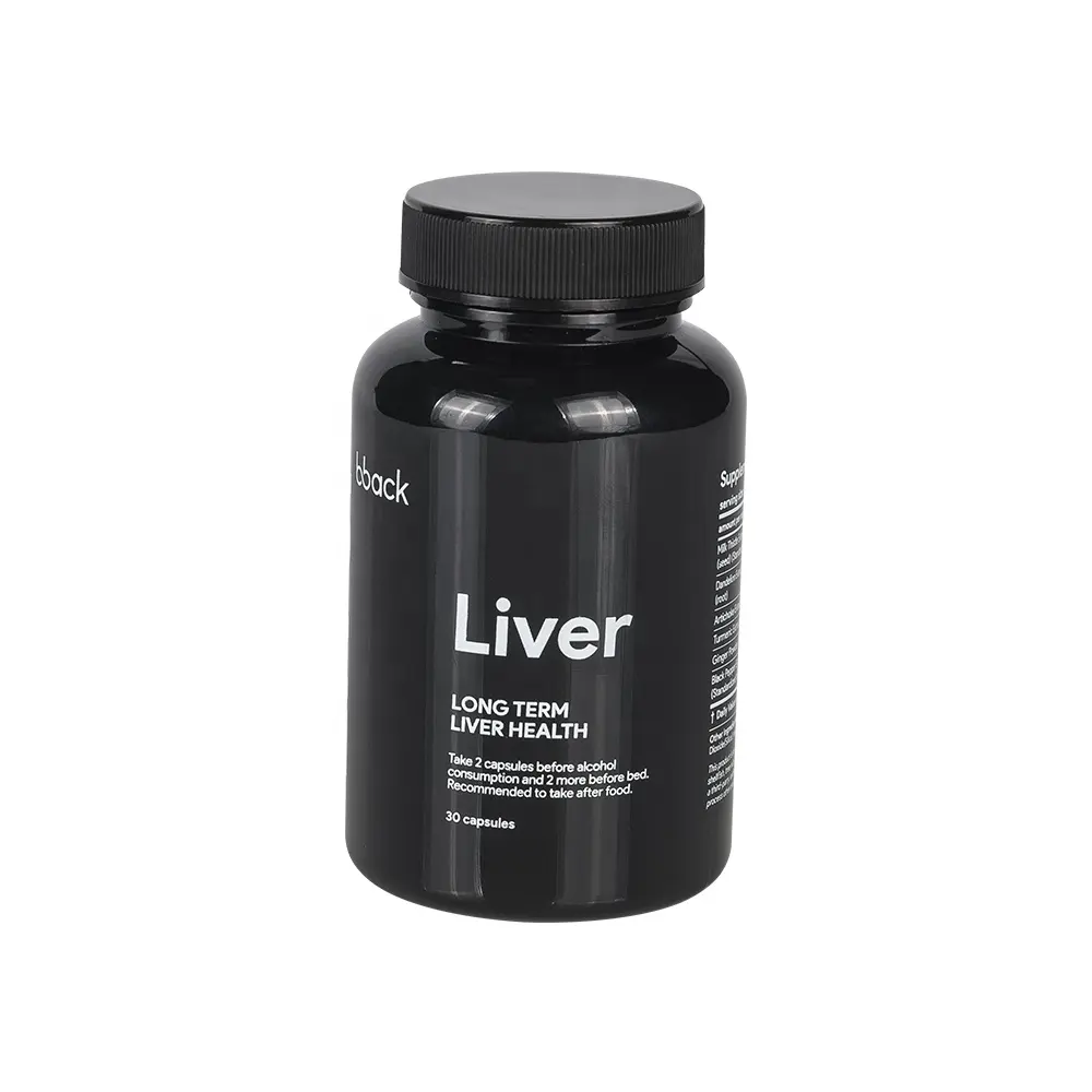Plástico esmerilado negro blanco embalaje almacenamiento contenedor píldora vitaminas botella medicina botella píldora botella con tapón de rosca