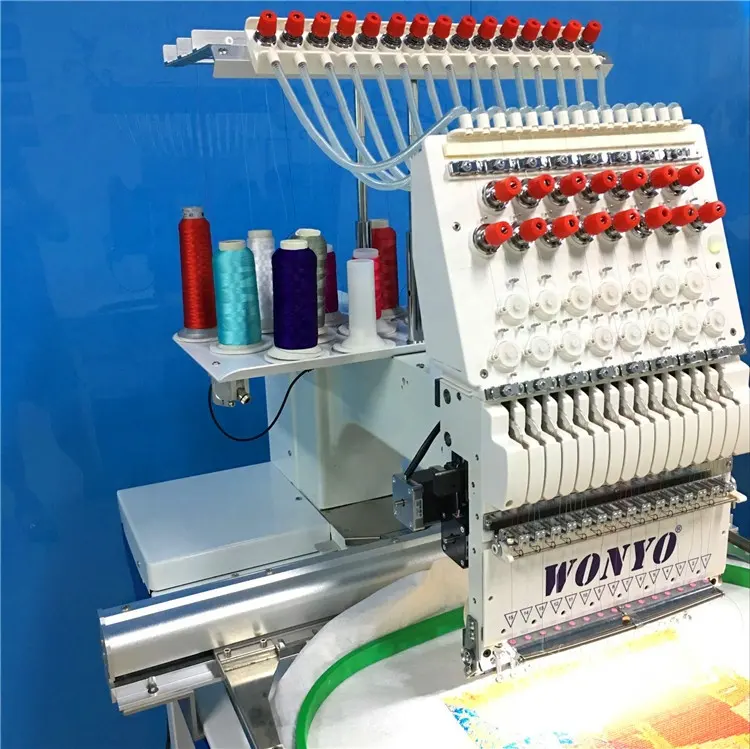 WONYO Industrial One Head 15 Needles T-shirt Hat Cording embroidery machines