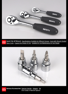 CR-V自動手修理キットソケット付き自動車ワークショップメトリックツールセット - Product Image 4