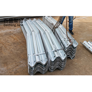 Galvanizli çelik oluklu W ışın karayolu trafik yol otoyol bariyeri Anti çarpma bariyeri 2 veya 3 dalgalar Metal koruma rayı C sonrası - Product Image 2