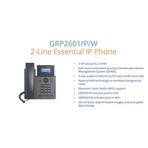GrandstreamGRPシリーズオペレーターグレードIP電話GRP (2601/P/W/2602/P/W/2603/2604) は、使いやすくデプロイ可能なGRP2601を備えています - Product Image 5