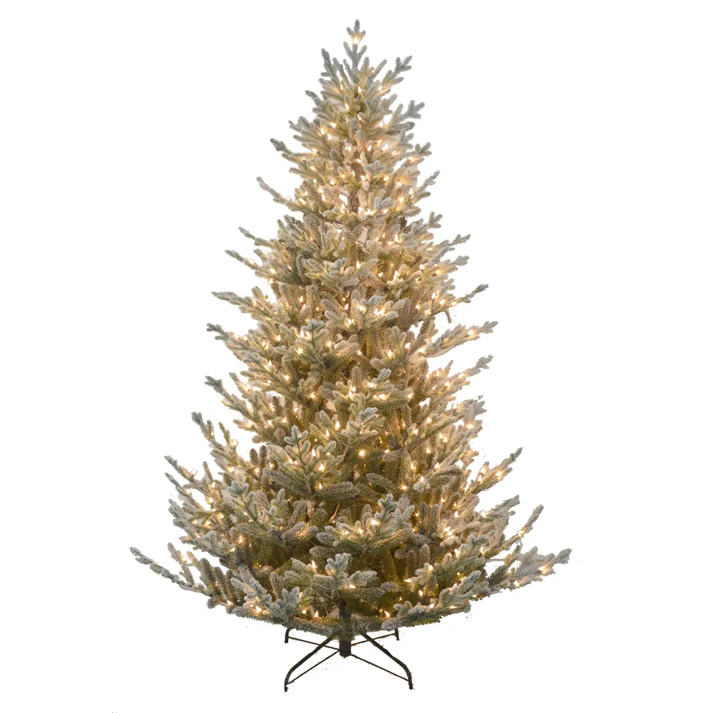 Led Licht Kerst Kunstmatige 180 Cm 6 Ft Pe Pvc Gemengde Xmas Tree Automatische Sneeuw Massaal Wit Besneeuwde Kerstbomen op Verkoop