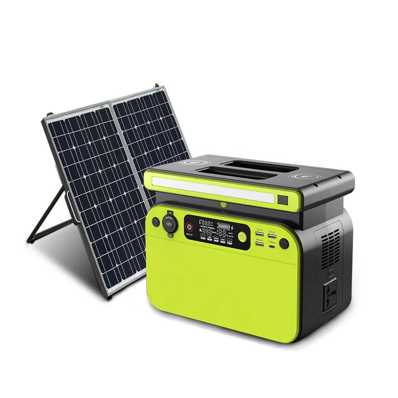 600 Вт 1200 Вт 2400 Вт Лучший солнечный генератор Lifepo4 батарея с панелью полный комплект 500 Вт портативная электростанция