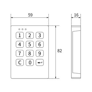 ABS Anti-Theft Marine Electronic Smart Locker Lock ABS Door with Steel <strong>Key</strong> and Keypad Unlock Way Durable - Product Image 5